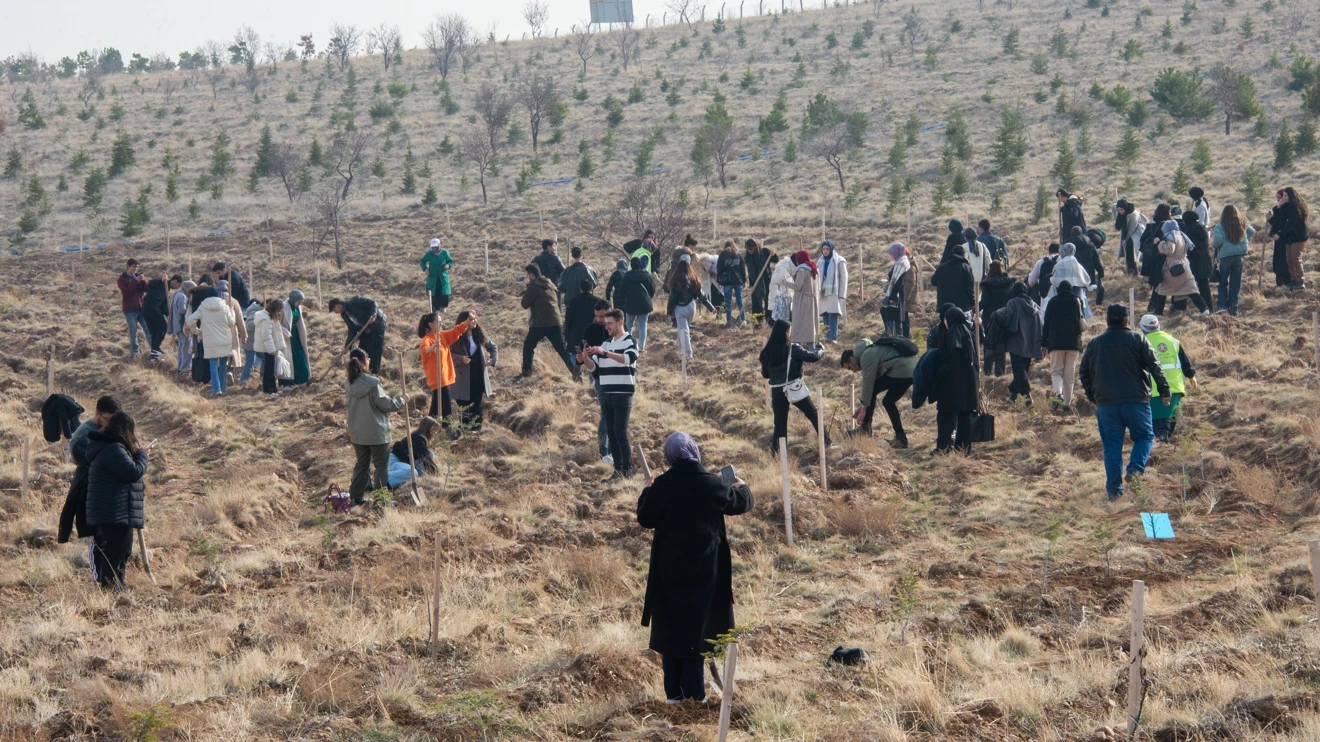 Eğitim Fakültesi öğrencileri fidanları toprakla buluşturdu